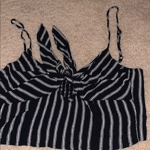 Front tie crop top